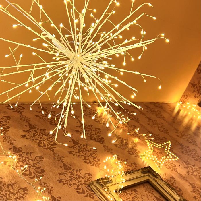 Ramo luminoso a sfera bianco 240 Led con flash - Bianco Caldo