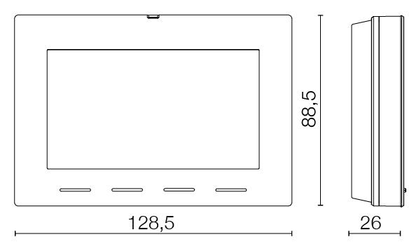 Termostato ambiente con display a batteria da parete - Perry