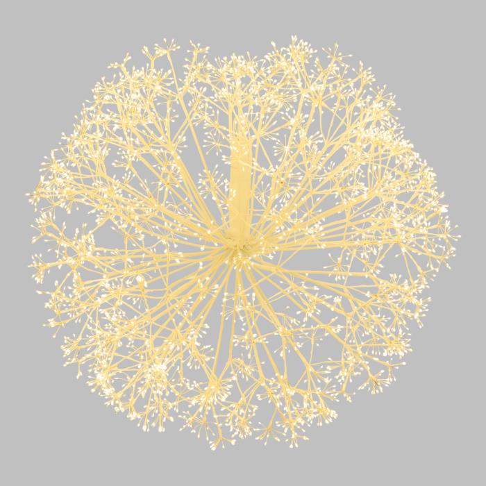 Ramo luminoso a sfera bianco 3750 Led con flash - Bianco Caldo