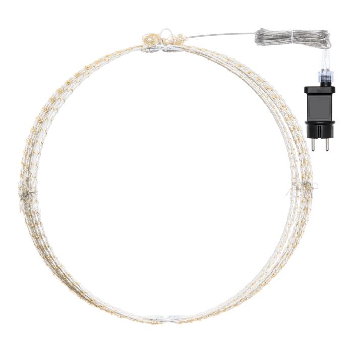 Sfera luminosa in metallo ripiegabile bianco da esterno 3D ø40cm - Bianco Caldo