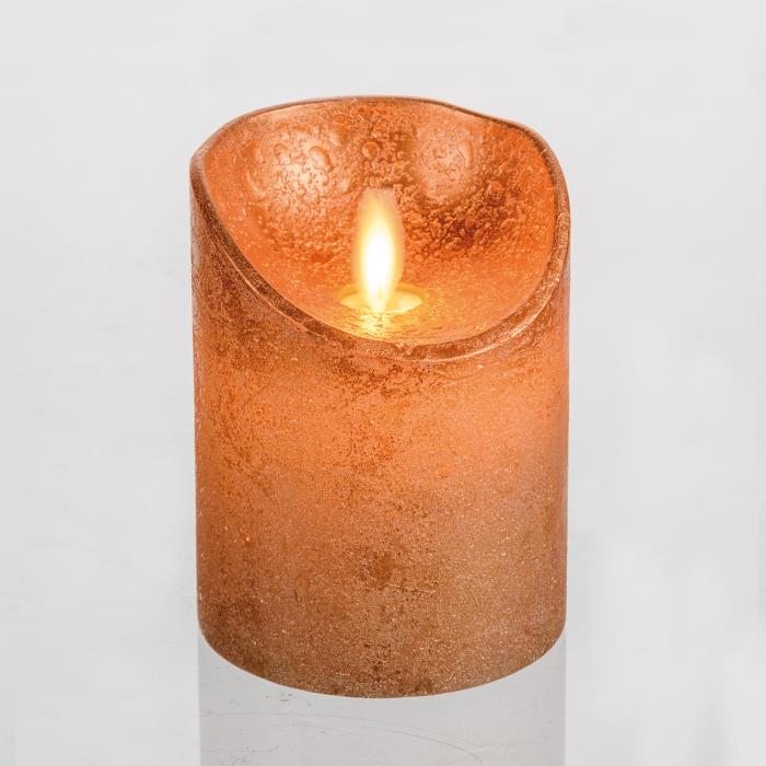 Candela a batteria con fiamma a Led 10 cm - Rame