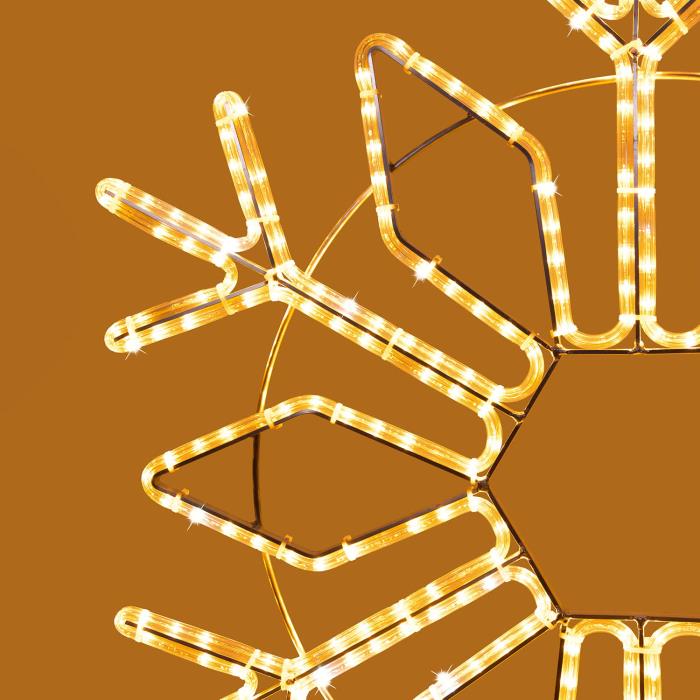 Cristallo di Neve luminoso ø100cm da esterno prolungabile 2D - Bianco Caldo