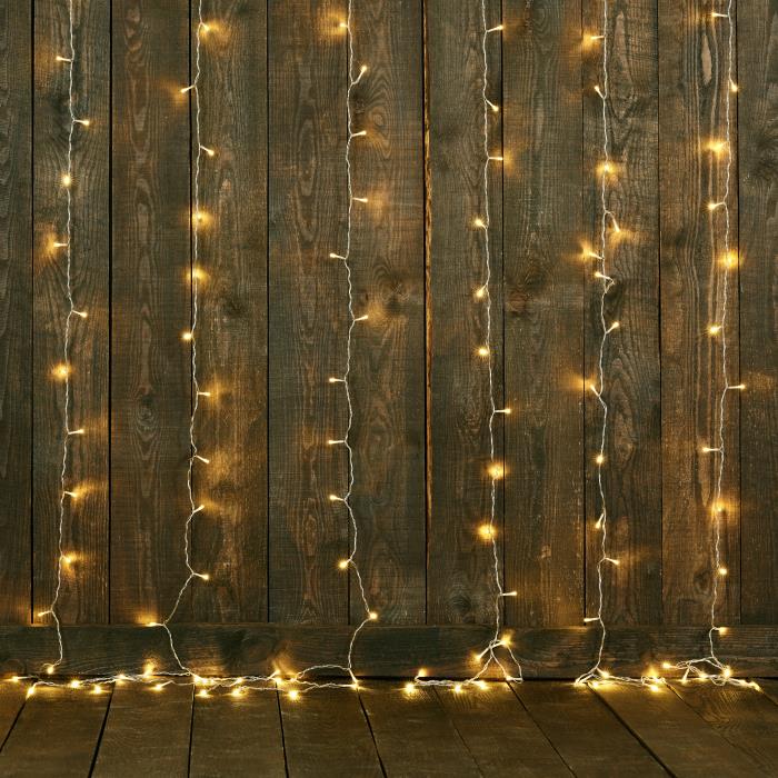 Tenda luminosa per esterno 500 Led con gioco luci - Bianco Caldo