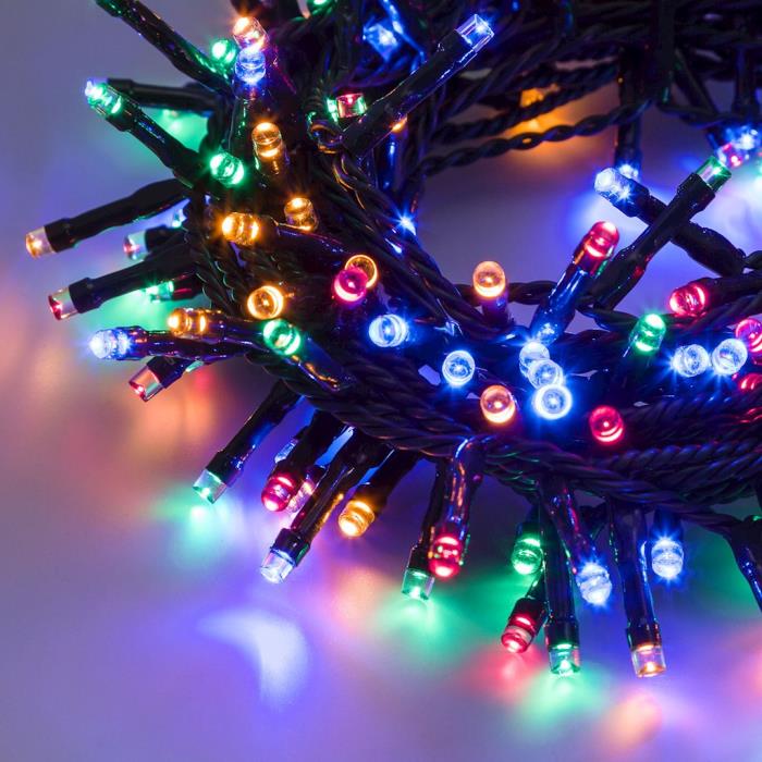 Catena luminosa a Led per alberi con gioco luce - Multicolor
