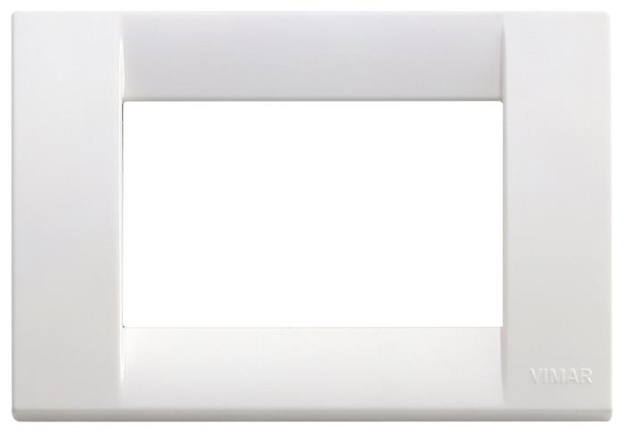 Placca 3 moduli classica in tecnopolimero Idea - bianco brillante