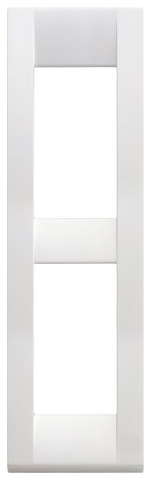 Confezione di placche 2 moduli classica in metallo per pannelli Idea - bianco