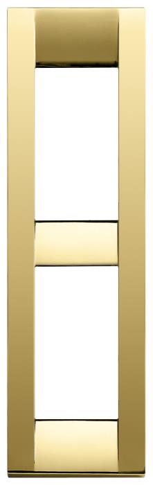 Confezione di placche 2 moduli classica metallo per pannelli Idea - oro lucido