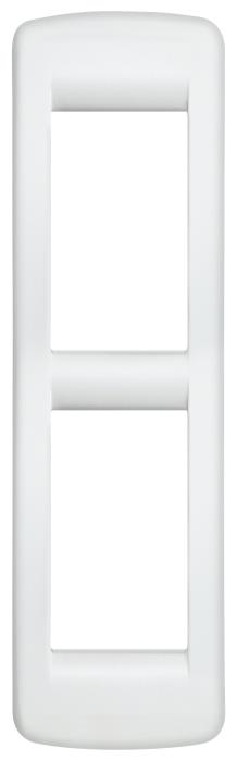 Confezione di placche 2 moduli rondò in metallo per pannelli Idea - bianco