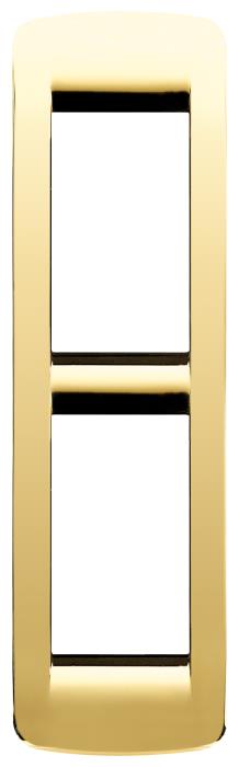 Confezione di placche 2 moduli rondò in metallo per pannelli Idea - oro lucido