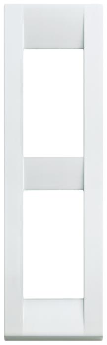 Confezione di placche 2 moduli classica tecnopolimero per pannelli Idea - bianco
