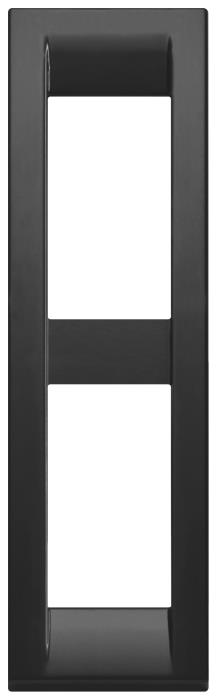Confezione di placche 2 moduli classica tecnopolimero per pannelli Idea - nero
