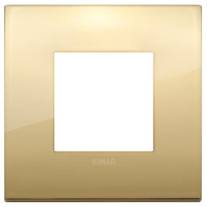 Confezione di placche 2 moduli classica in metallo Arké - oro