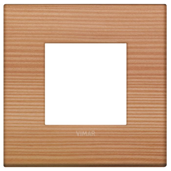 Confezione di placche 2 moduli classica in legno Arké - larice