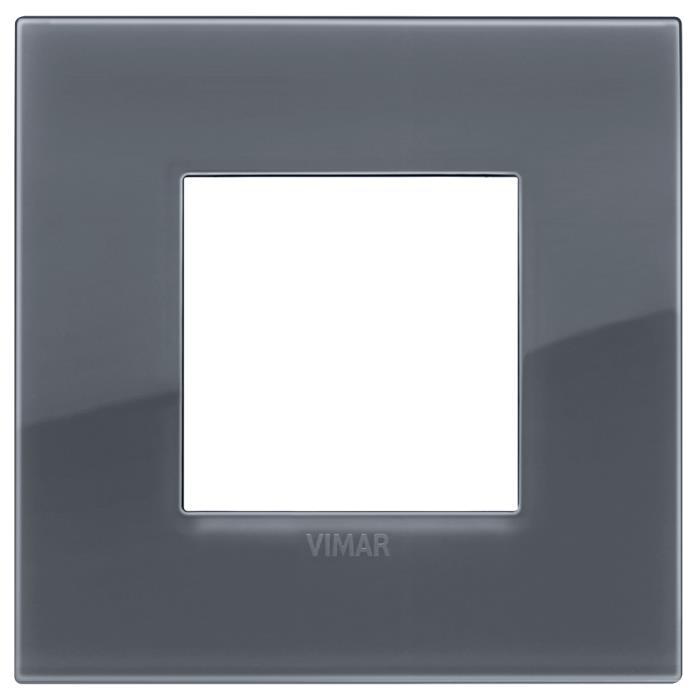 Confezione di placche 2 moduli classica Reflex Arké - grigio fumè