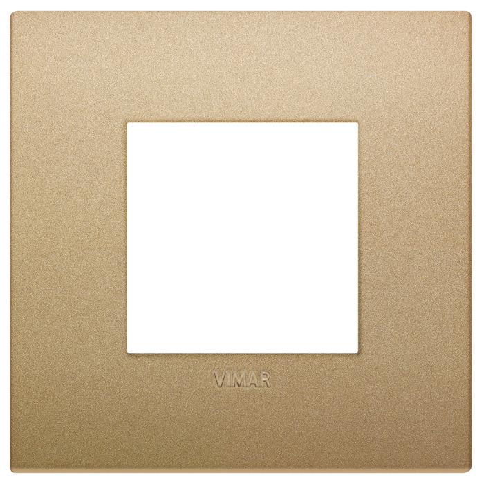 Confezione di placche 2 moduli classica in tecnopolimero Arké - oro