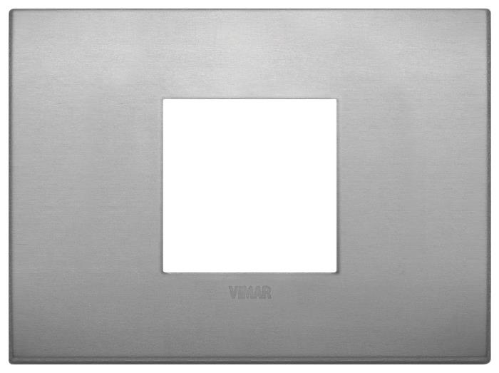 Confezione di placche 2 moduli centrali classica in alluminio Arké - lava 