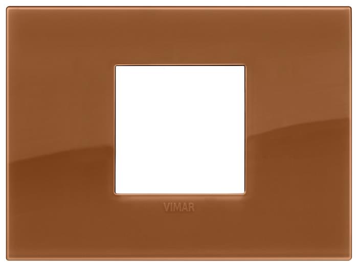 Confezione di placche 2 moduli centrali classica Reflex Arké - caramello