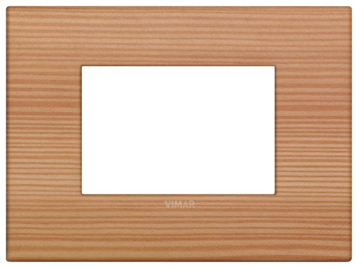 Confezione di placche 3 moduli classica in legno Arké - larice