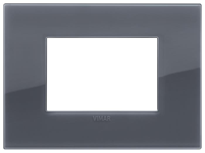 Confezione di placche 3 moduli classica Reflex Arké - grigio fumè