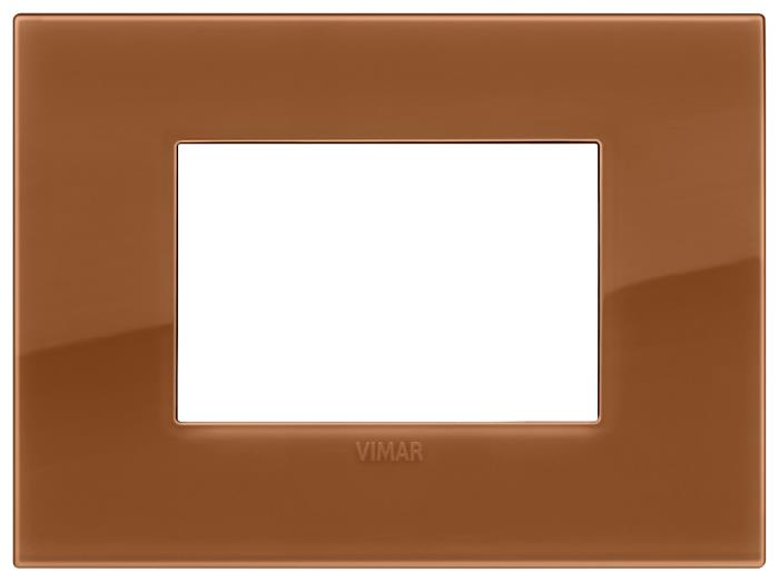 Confezione di placche 3 moduli classica Reflex Arké - caramello