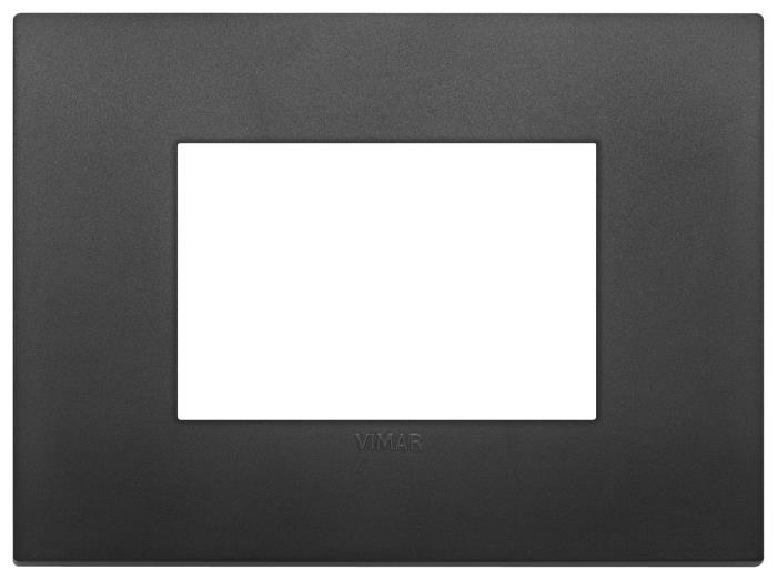Placca 3 moduli classica in tecnopolimero Arké - nero