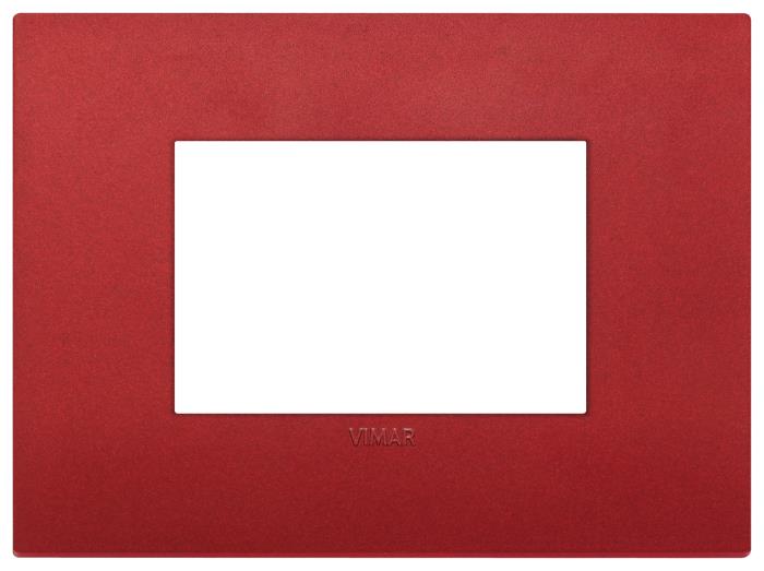 Confezione di placche 3 moduli classica in tecnopolimero Arké - rosso