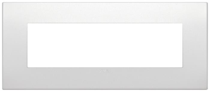 Confezione di placche 7 moduli classica in metallo Arké - perla opaca