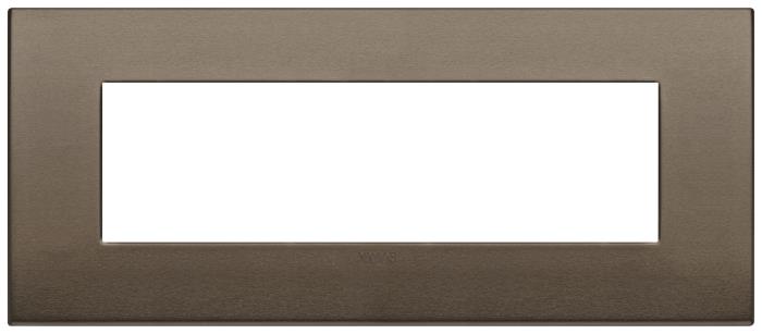 Confezione di placche 7 moduli classica in alluminio Arké - bronzo scuro