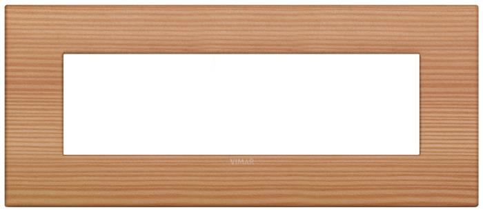 Confezione di placche 7 moduli classica in legno Arké - larice