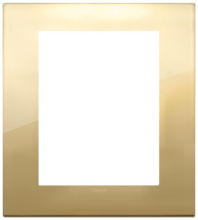 Placca 8 moduli ( 4 + 4 ) classica in metallo Arké - oro
