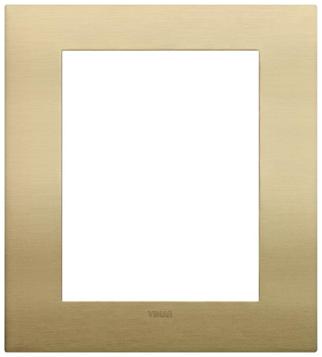 Placca 8 moduli ( 4 + 4 ) classica in metallo Arké - ottone spazzolato