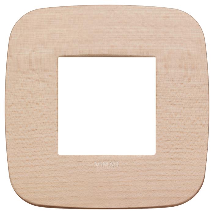Confezione di placche 2 moduli rondò in legno Arké - acero