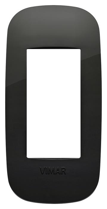 Confezione di placche 1 modulo rondò tecnopolimero per pannelli Arké - nero