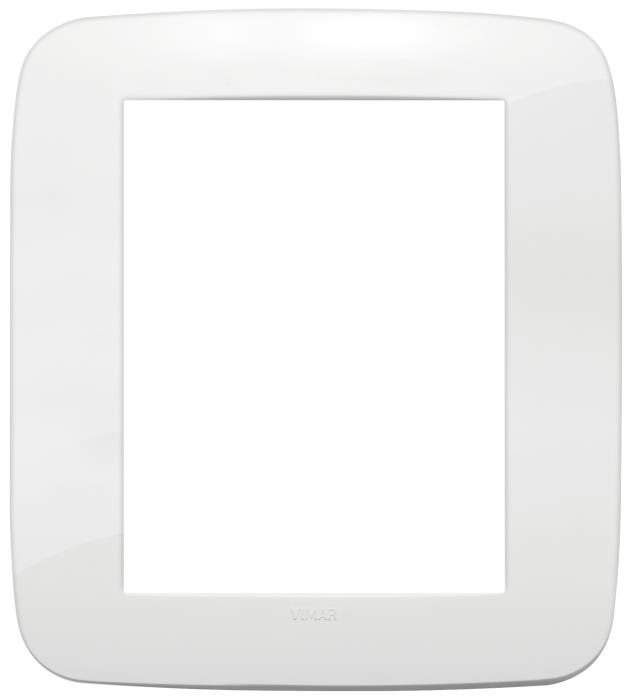 Placca 8 moduli ( 4 + 4 ) rondò in tecnopolimero Arké - bianco