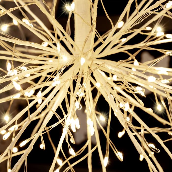 Ramo luminoso a sfera bianco 200 Led con flash - Bianco Caldo