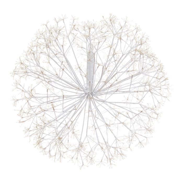 Ramo luminoso a sfera bianco 3750 Led con flash - Bianco Caldo