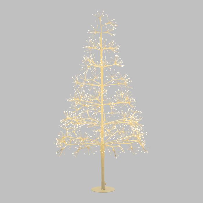 Albero bianco luminoso da esterno 1000 Led con flash - Abete