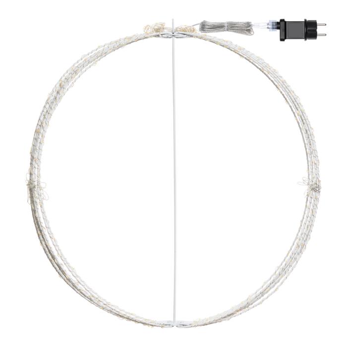 Sfera luminosa in metallo ripiegabile bianco da esterno 3D ø54cm - Bianco Caldo