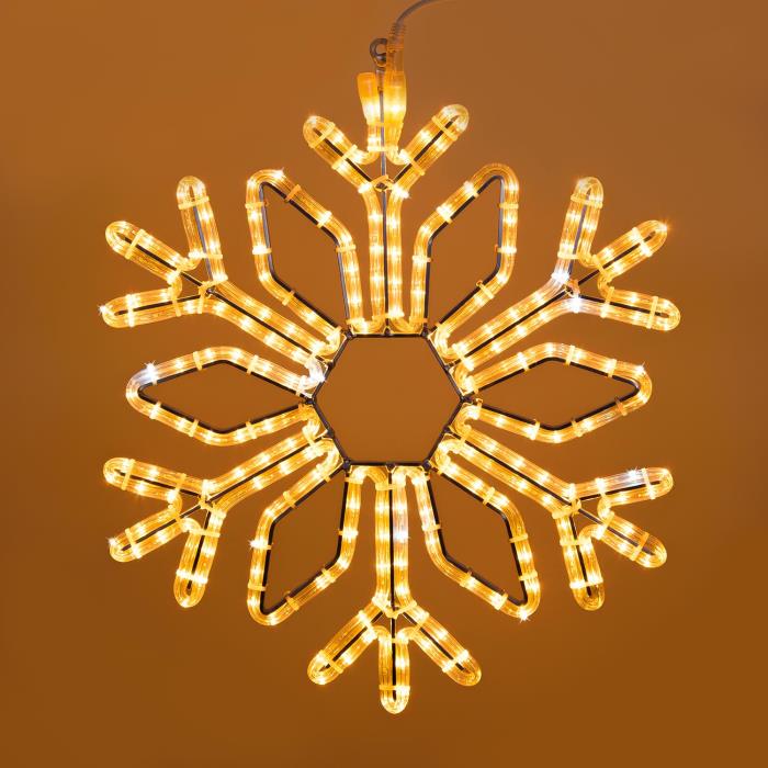 Cristallo di Neve luminoso ø60cm da esterno prolungabile 2D - Bianco Caldo