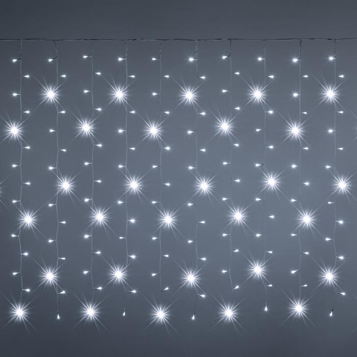 Tenda luminosa per esterno 480 Led con gioco flash - Bianco Freddo