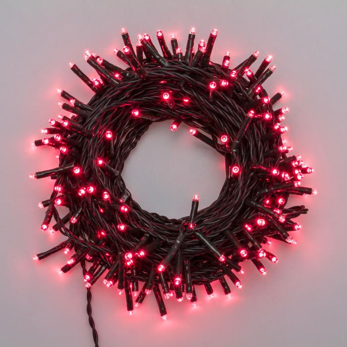 Confezione di catene luminose 360 Led con gioco luce - Rosso