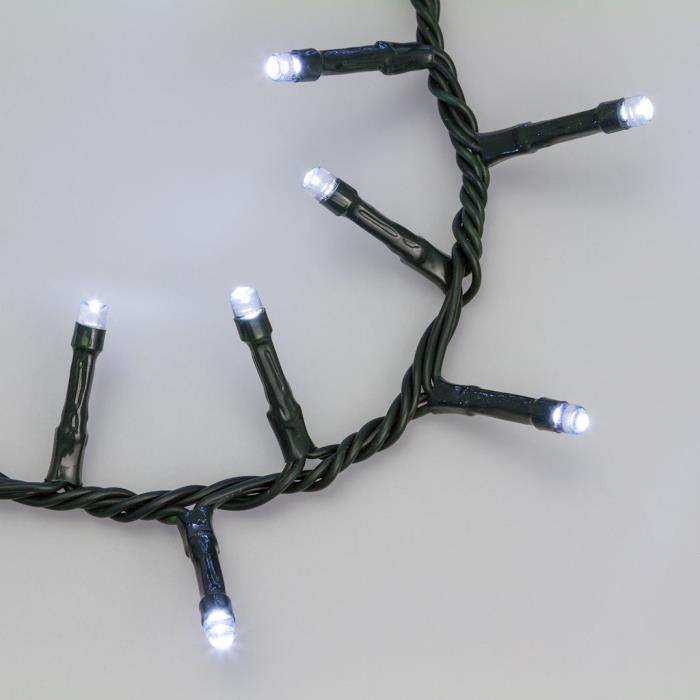 Catena luminosa 1000 Led con gioco luce per alberi di Natale - Bianco Freddo