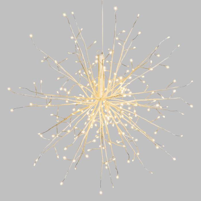 Ramo luminoso a sfera bianco 240 Led con flash - Bianco Caldo
