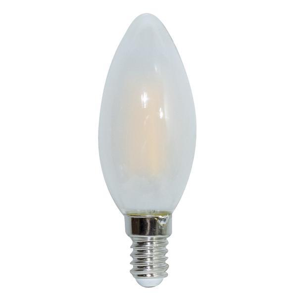 Lampadina a Led E14 a candela satinata - 4,5W luce calda