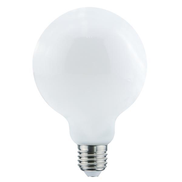 Lampadina a Led E27 a globo bianco latte - 11W G95