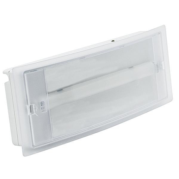 Lampada d'emergenza slim a led da parete bianca - 3W