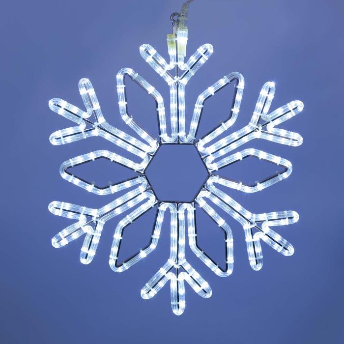 Cristallo di Neve luminoso ø60cm da esterno prolungabile 2D - Bianco Freddo