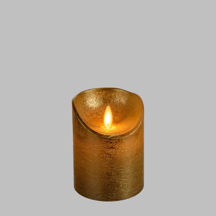 Candela a batteria con fiamma a Led 10 cm - Oro