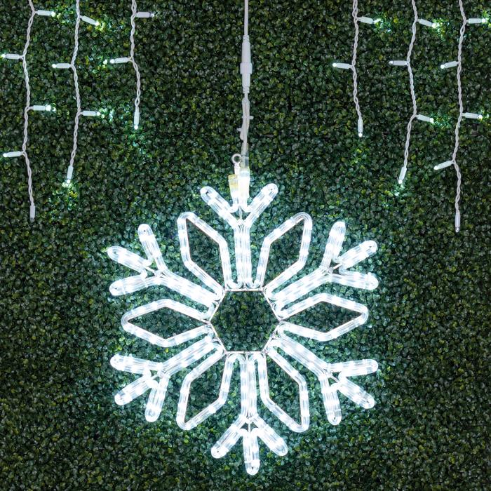 Cristallo di Neve luminoso ø60cm da esterno prolungabile 2D - Bianco Freddo