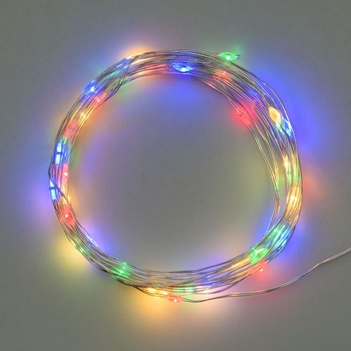 Confezione di catene luminose modellabile a Led a Batteria - Multicolor